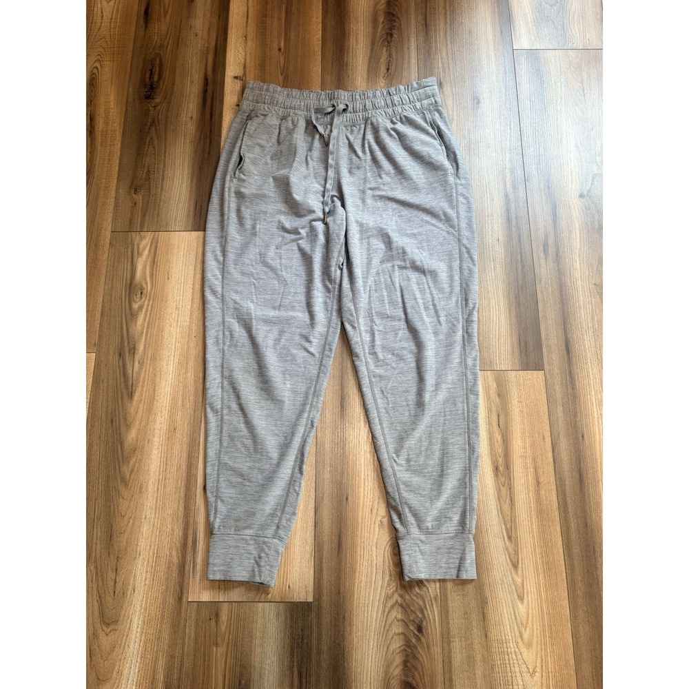 FLX Sweatpants Joggers Women's Medium Heathered Gray Pockets Drawstring Stretch